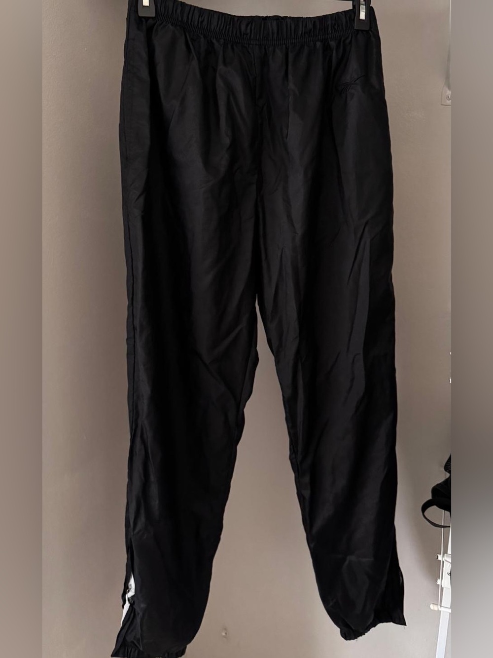 Reebok Men's Black Elastic-Waist Track Pants